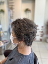 サロン ド ジュン アールグレイ高崎&nbsp;グレイカラー　明るい白髪染め