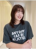 ミディアムレイヤースタイル