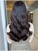 顔まわりレイヤー大人可愛いブラウン透明感ラベンダーグレージュ