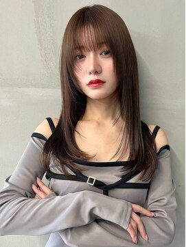 ロンドイディールバンダイ 新潟万代(Lond ideal) 巻ける縮毛矯正×チョコグレージュ