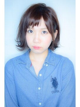 ラウンジ モリオ イケブクロ(Lounge MORIO Ikebukuro) 【morio池袋】黒髪ショートバングボブ 外ハネ