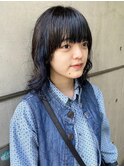 ブルーカラー×ニュアンスウルフ