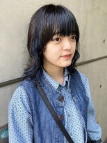 クリアーオブヘアー 栄南店(CLEAR of hair)&nbsp;ブルーカラー×ニュアンスウルフ