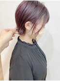 【松戸　ムラマツ】大人ショートボブ　ピンクバイオレット