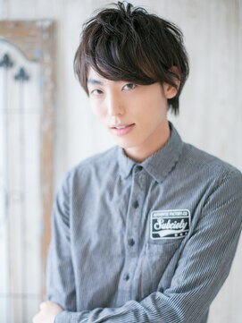 モッズヘアメン 札幌月寒店(mod's hair men) ≪mod's men≫マットブラウン七三分けパーマのミニウルフd