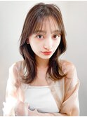 ミディアムヘア暗めカラーグランマッシュデザインカラー