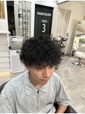 ハイライト/マッシュパーマ/ウルフ/アッシュブラック1