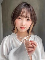 アグ ヘアー カーレント 天文館店(Agu hair current) 《Agu hair》インナーカラー★ボブ×numberA.ベースケアミルク