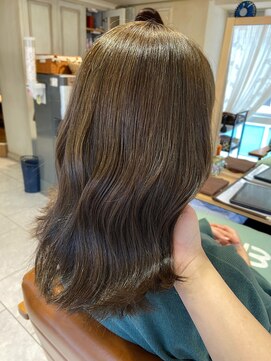 ラボヌール ヘアー エクラ(La Bonheur hair eclat) ブリーチなし オリーブグレージュ