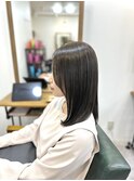 イルミナカラーで大人お洒落なオリーブグレーロブ