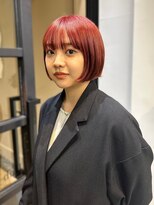 ヴヴ(Bub)&nbsp;pink bob/カシスピンク　丸みボブ　20代30代　艶感