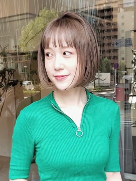 ヘアーアイスカルテット(HAIR ICI QUARTET) 大人美人前髪ボブウルフ外国人風カラーフェミニンモード