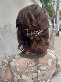 ハーフアップ/ヘアアレンジ/ヘアセット/結婚式ヘア