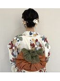 浴衣ヘア　シニョン