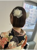【山田 真子】卒業式ヘアアレンジ/和装ヘアセット/ボブ