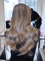 ニトバイアンキシム(nit by ahnkism) ミディアムロングレイヤーカットブリーチなしダブルカラー堀江
