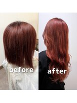 ガルボヘアー 桟橋店(garbo hair)&nbsp;暖色 シールエクステ ロング ツヤ感