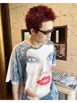 トローノ 栄(TRONO)&nbsp;メンズ赤髪ヘア