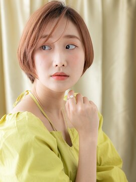 カバーヘア 上尾西口店(COVER HAIR) オレンジベージュ細めハイライト美髪マッシュボブY上尾20代30代