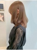 くびれヘア/アプリコットオレンジ/ハイライトカラー/梅田
