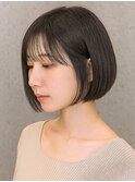丸みショート前下がり暗髪ナチュラルショートボブ