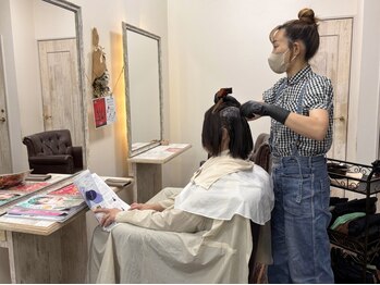 リアン アムール(Lien・amour hair make)の写真/《アルパーク横/駐車場有》STAFFは全員女性♪気さくに相談しやすい雰囲気が魅力！大型店が苦手な方に…＊