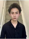 スパイキーショート/メンズショート/ピンパーマ波巻きツイスト