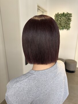 フリック 堺東店(FLICK) ラベンダーグレー/ぱっつんボブ/切りっぱなしボブ/堺東