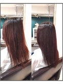 髪質改善カラーエステ+美髪ストレートエステ