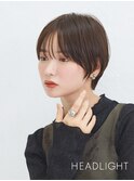 マッシュショート小顔オリーブグレーブラウンココアベージュ黒髪