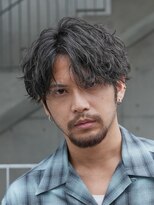 フィフスパーク(fifth PARK)&nbsp;渋谷シャドウパーマメンズパーマセンターパート色気メンズカット