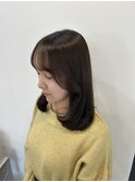 ミディアムレイヤー×アッシュブラウン
