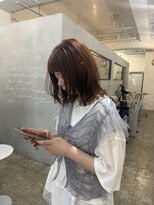 ヘアーワークスヴィクサス 諫早店(HAIR WORKS VIXUS) 【持永 早紀子】ミディアムレイヤーボブ