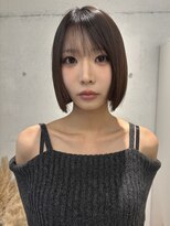 ローウェ 渋谷(Louwe) ぷつっとラインのタイトボブ【渋谷美容室/渋谷ボブ】