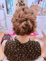 ヘアセットサロン アッシュ 神戸三宮(Ash)&nbsp;大きめ編み込み★華やかアップスタイル