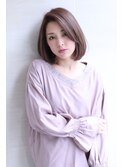ことりベージュローライト大人かわいい小顔スリークボブ大人ボブ