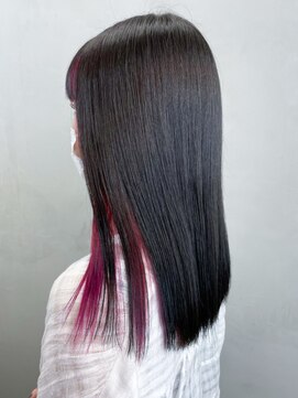 アルバム 銀座(ALBUM GINZA) インナーピンク_グレージュカラーボブウルフ_ba403831