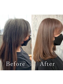 ティダスマイル(tida smile) 脱白髪染めハイライト＊白髪ぼかしベージュ20代30代40代50代