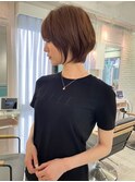 20代30代大人ガーリーショートヘアチョコレートモードショート