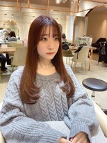 ロンド エスポワール 錦糸町(Lond espoir)&nbsp;黒髪レイヤーロンググレーベージュ前髪パーマ【韓国ヘア鈴木颯】