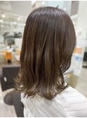 ミルクティーベージュカラーくびれヘアグレージュカラー韓国