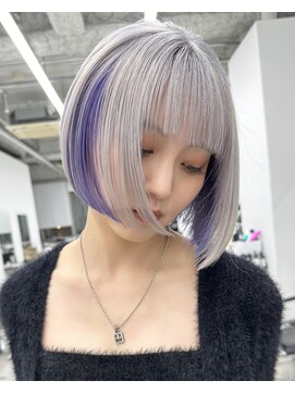 エゴル ナゴヤサカエ(ENGOL NAGOYA SAKAE) 保存必須【海外風ハイトーンボブ】インナーパープル