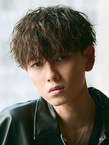 エルマーク 京橋(L-MARK) スパイラルパーマツイストパーマアップバング短髪メッシュ