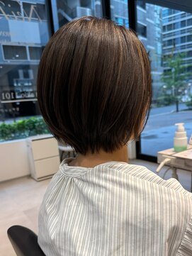 ネイロ 北千住(NeiRo) 小顔ショートボブカラー大人ショートボブひし形ショートカット