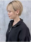 大人可愛いショートカット/顔周りレイヤー/ショートボブ
