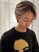 アンサー 渋谷(ANSWER)&nbsp;メンズバレイヤージュカラーハイライトカラーセンターパート韓国