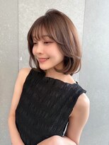 ハローバイシー 仙台(Hello by Sea)&nbsp;ココアベージュ×レイヤー[小顔/黒髪/オリーブグレー]