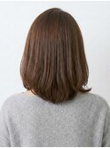 大人の艶ベージュ×ふんわりロブ【白髪・細毛悩みにも対応】