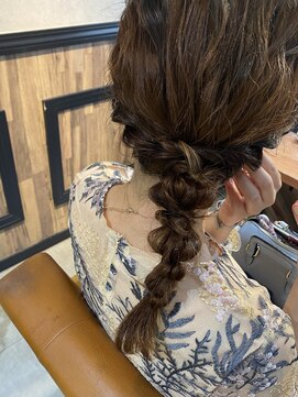 オーブ ヘアー リリー 博多2号店(AUBE HAIR lily) 博多 / 結婚式へアセット / 編み下ろし【前田 悠希】