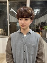シアー(siar)&nbsp;ニュアンスパーマ　マッシュ　ダークブラウン　メンズパーマ